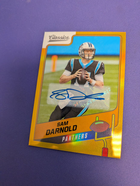Sam Darnold Gold /5 AUTO 2021 Panini Classics Football