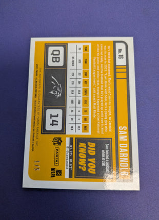 Sam Darnold Gold /5 AUTO 2021 Panini Classics Football