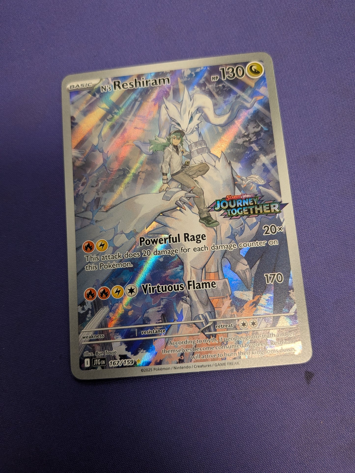 N's Reshiram Holo 167/159 Journey Together