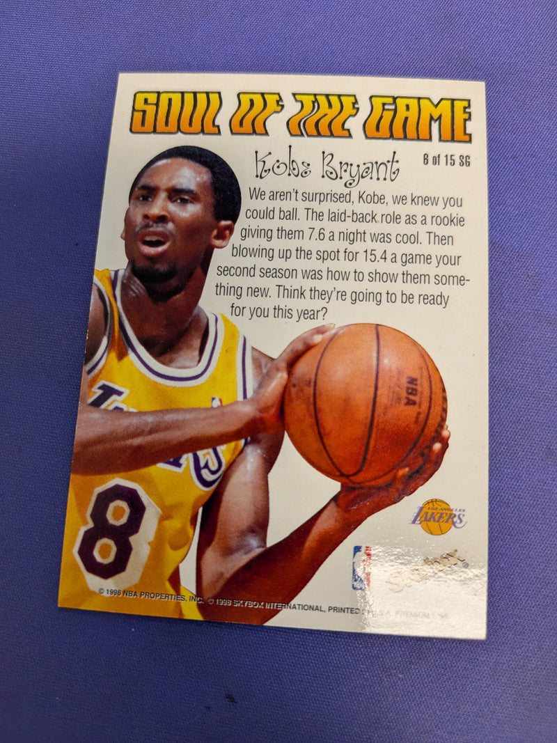 Kobe Bryant Soul of the Game Insert 1999-2000 Skybox *NM*
