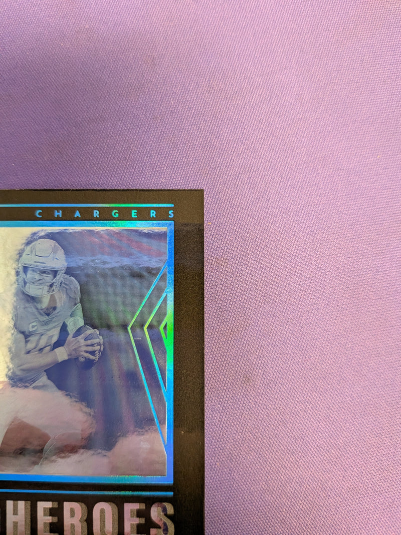Justin Herbert Platinum True 1/1 Holoheroes 2022 Illusions #13