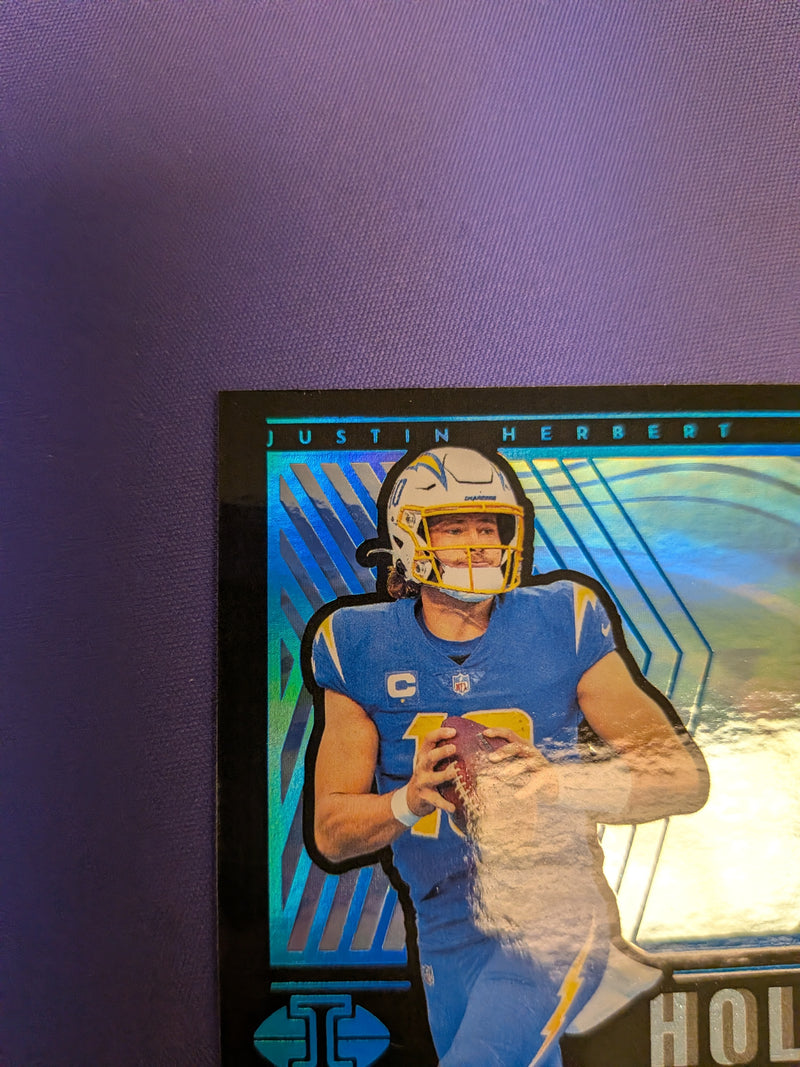 Justin Herbert Platinum True 1/1 Holoheroes 2022 Illusions #13