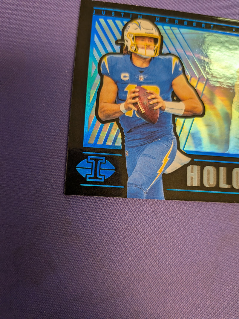 Justin Herbert Platinum True 1/1 Holoheroes 2022 Illusions #13