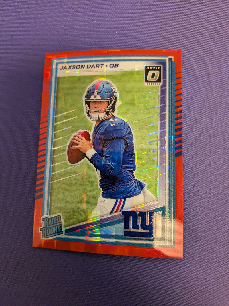 Jaxson Dart Optic Preview Red Pandora RC 2025 Panini Donruss Optic