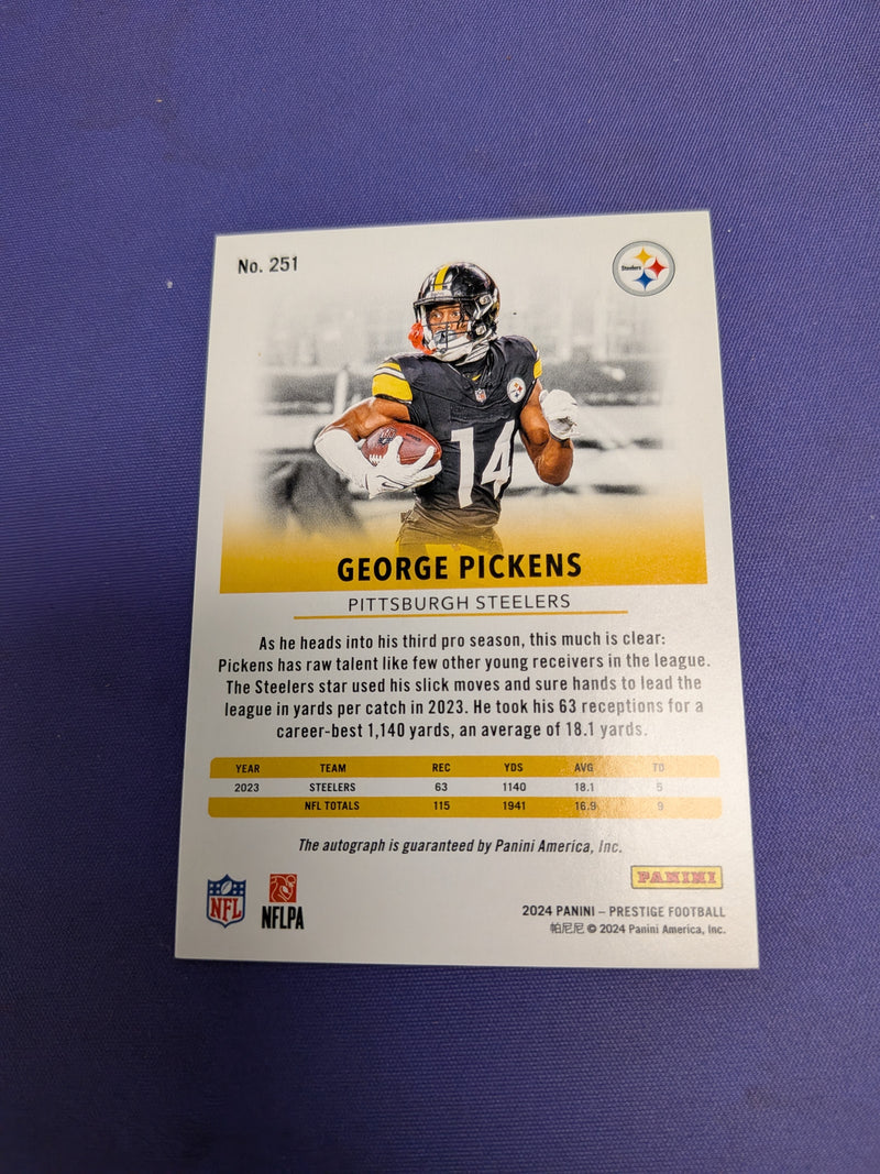 George Pickens Xtra Points Red /199 AUTO 2024 Prestige