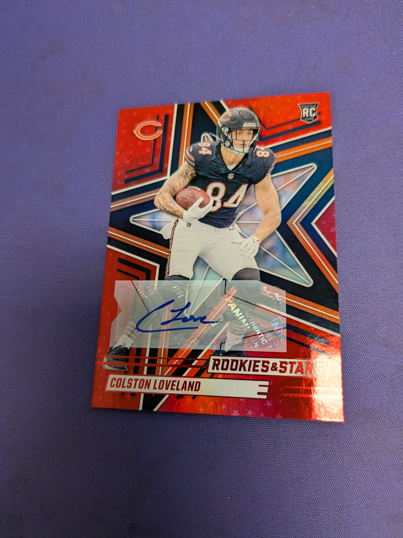 Colston Loveland Red SP AUTO RC 2025 Rookies and Stars