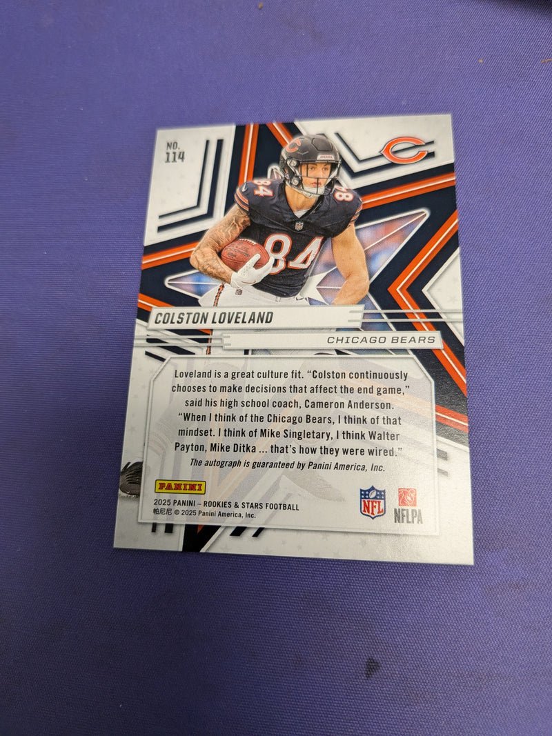 Colston Loveland Red SP AUTO RC 2025 Rookies and Stars