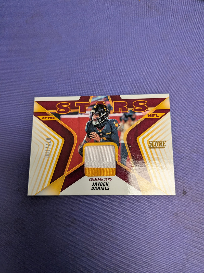 Jayden Daniels Stars of the NFL Patch Prime /100 2025 Score Football