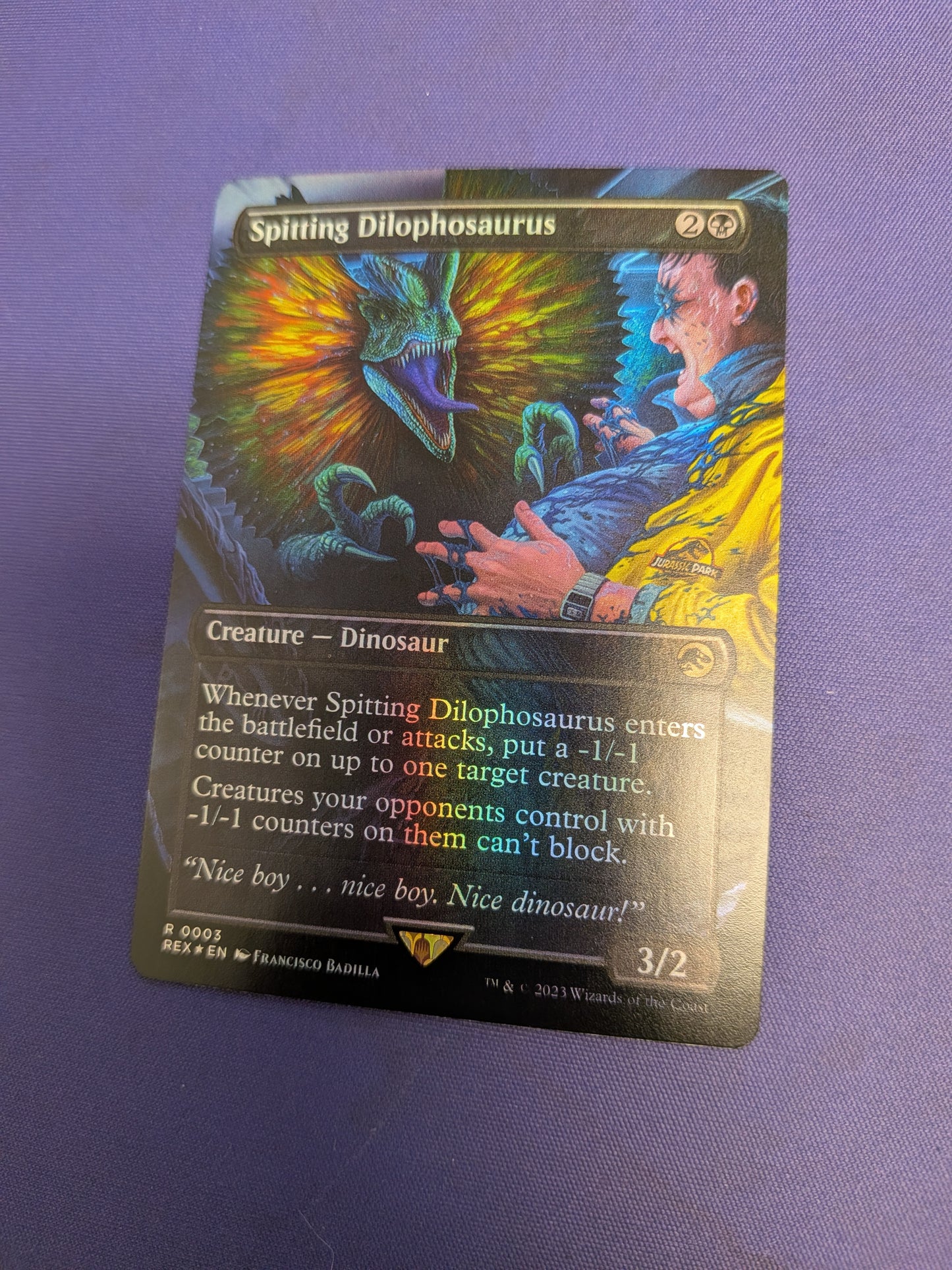 Spitting Dilophosaurus Foil REX 3  *LP+*