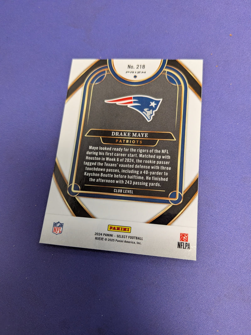 Drake Maye Club Level Red Yellow Shock RC 2024 Select