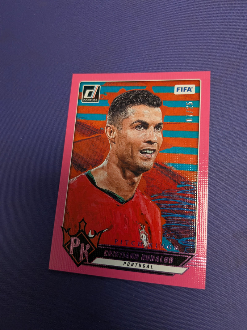 Christiano Ronaldo Pitch Kings Pink 7/25 Jersey Match 2024-25 Donruss