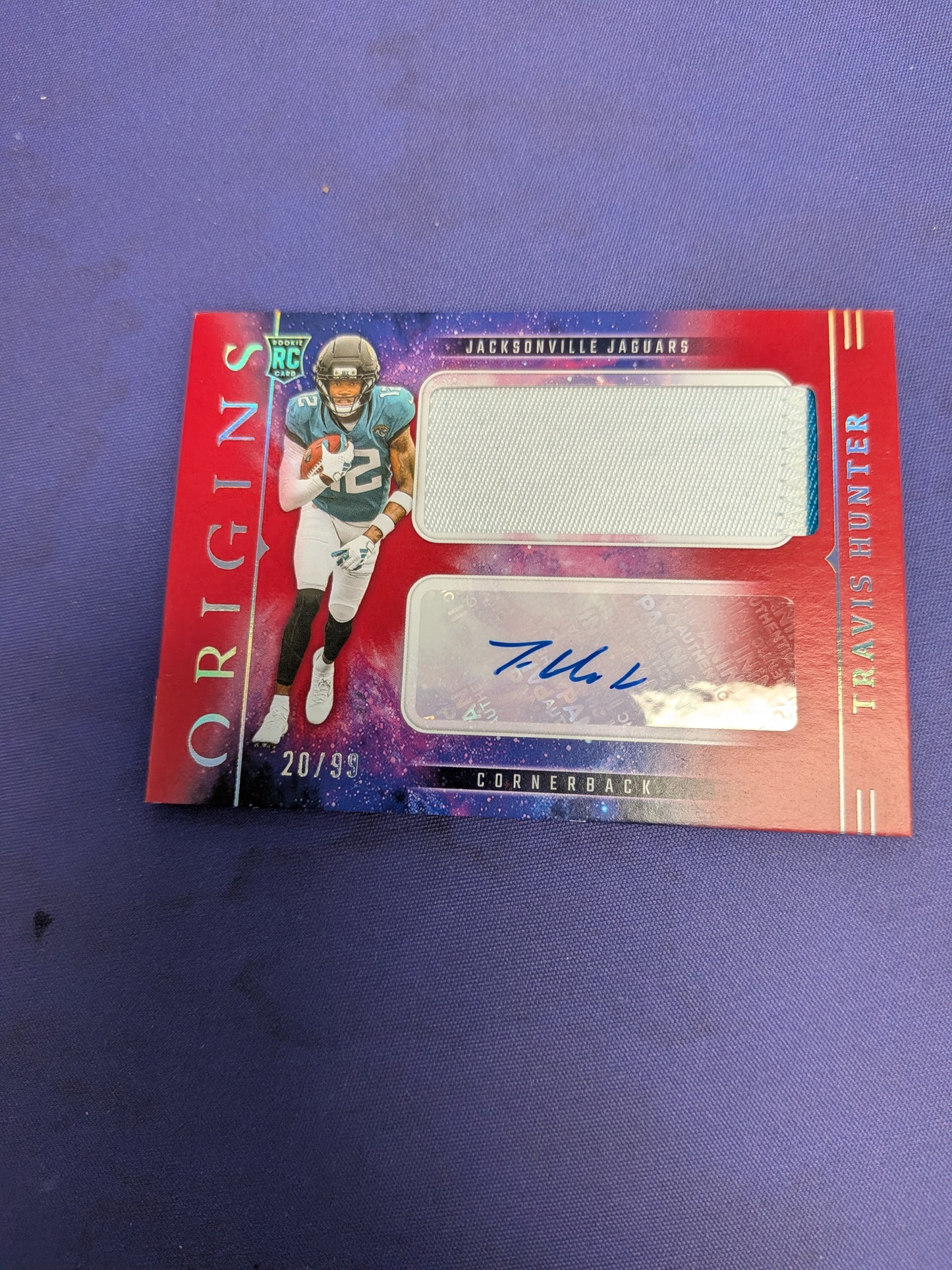 Travis Hunter 2025 Origins RPA /99 2 Color Patch