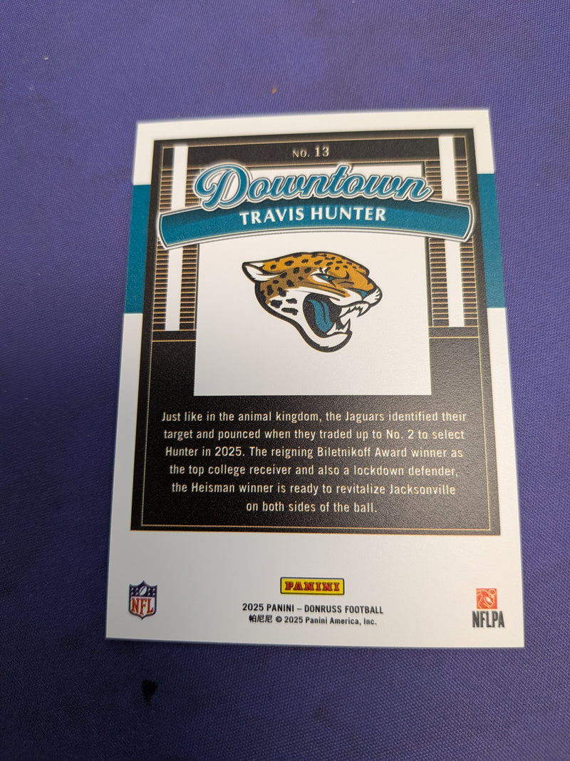 Travis Hunter 2025 Donruss Downtown RC
