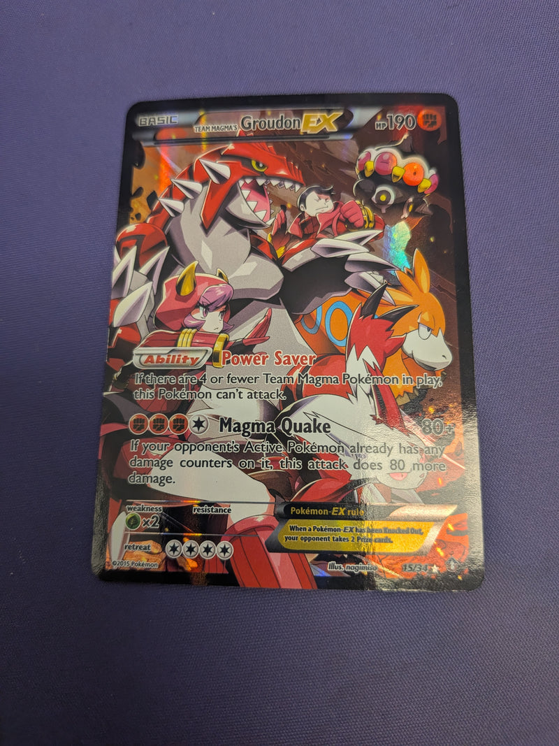 Team Magma's Groudon EX 15/34 - Double Crisis (DCR) LP+