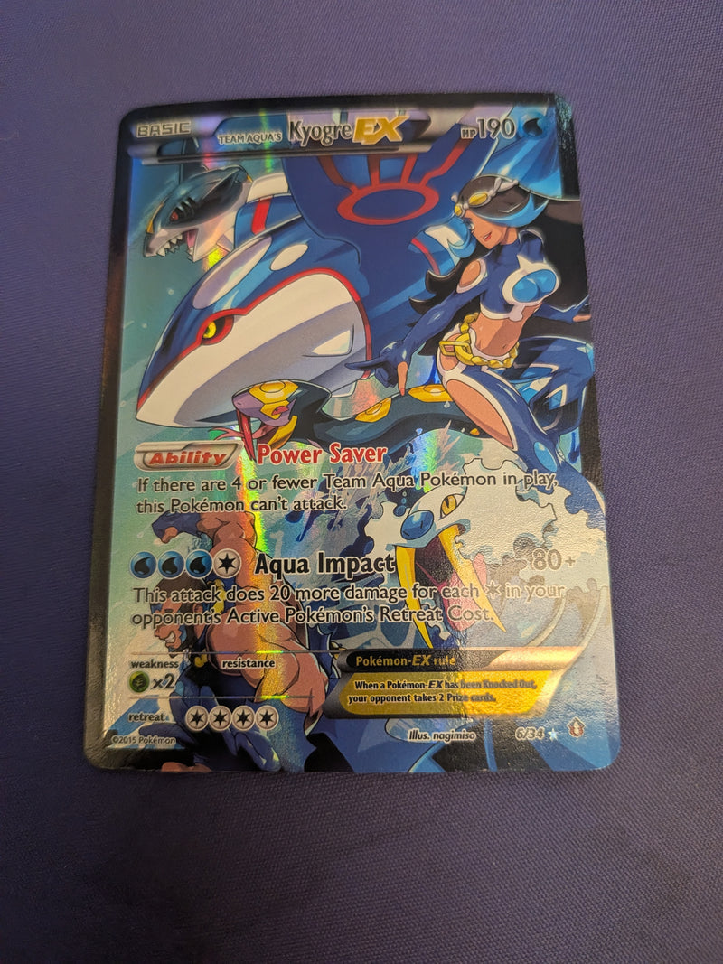 Team Aqua's Kyogre EX 6/34 - Double Crisis (DCR) MP+