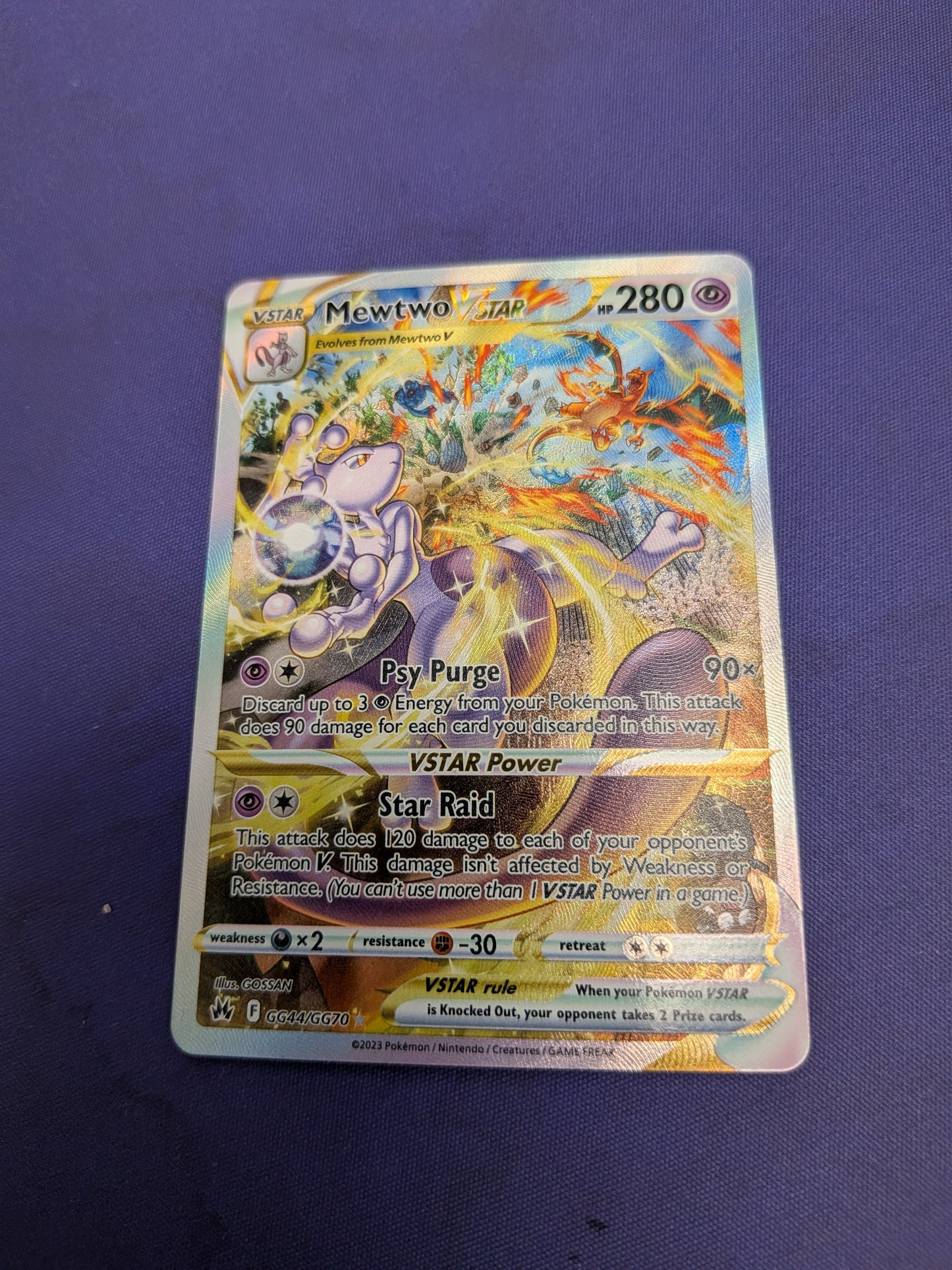Mewtwo VSTAR gg44/gg70 - Crown Zenith (CRZ) NM
