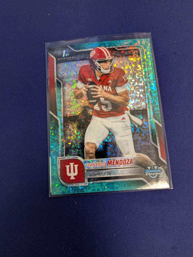 Fernando Mendoza Aqua Mini-Diamond Refractor /325 1st 2025 Bowman