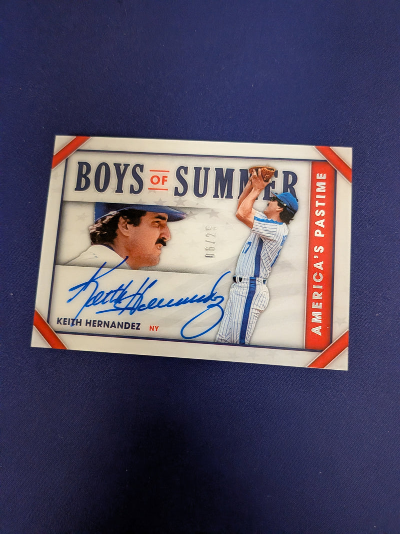 Keith Hernandez Boys of Summer On-Card AUTO /25 2020 Panini America's Pastime
