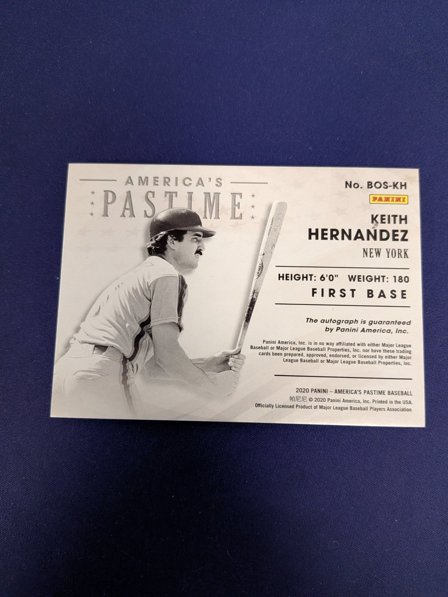 Keith Hernandez Boys of Summer On-Card AUTO /25 2020 Panini America's Pastime