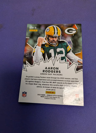 Aaron Rodgers My House Purple Stars /25 2022 Optic