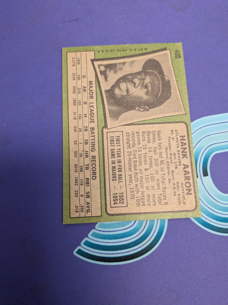 1971 Topps Hank Aaron EX #400