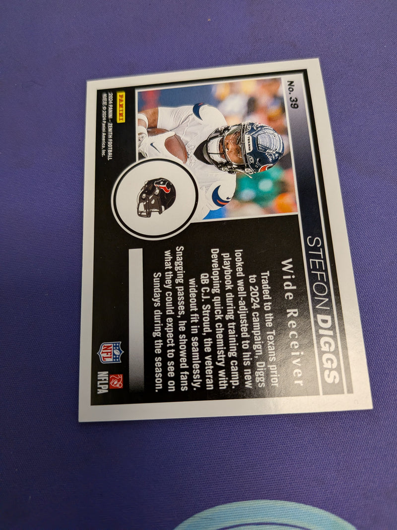 Stefon Diggs 2024 Zenith #39 White Red Zone True 1/1