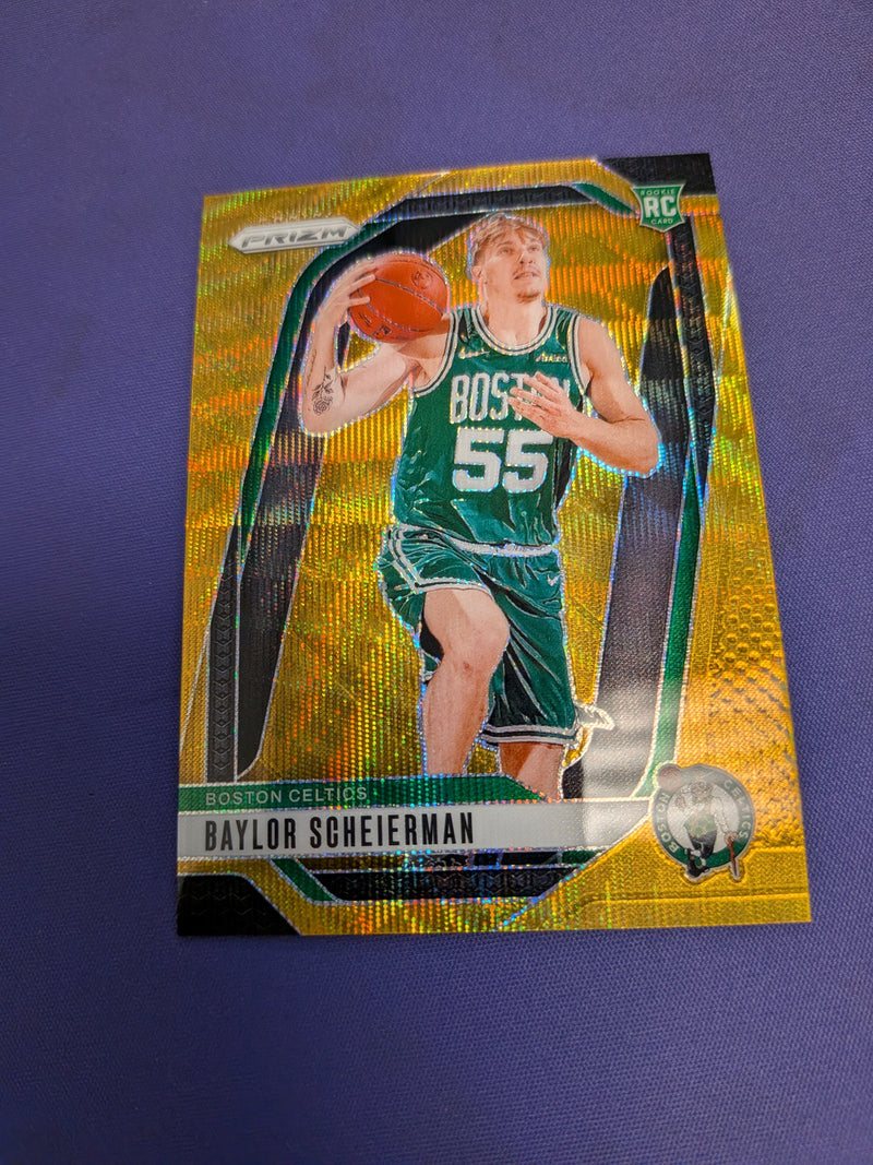Baylor Scheierman Gold Wave /10 RC 2024-25 Prizm
