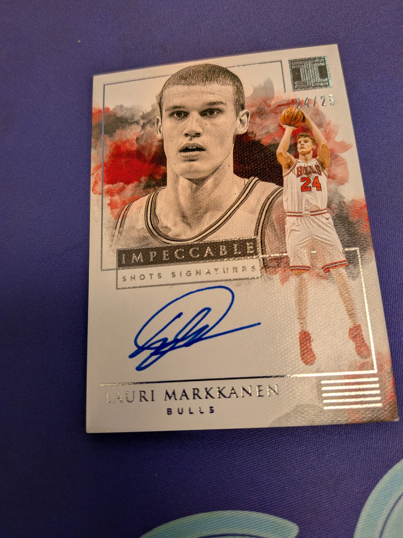 Lauri Markkanen On-Card Auto /25 2019-20 Impeccable