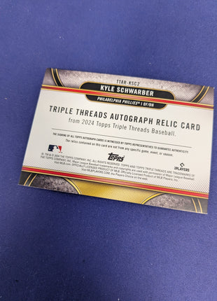 Kyle Schwarber 2024 Topps Triple Threads Patch Auto /36