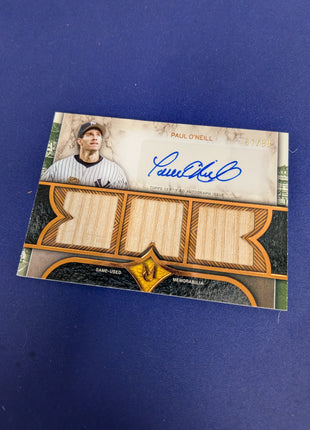 Paul O'Neill Triple Relic Patch Auto /99 2025 Triple Threads