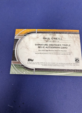 Paul O'Neill Triple Relic Patch Auto /99 2025 Triple Threads