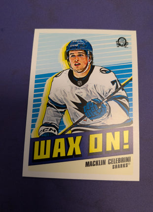 Macklin Celebrini Wax On! SSP 2025-26 O-Pee-Chee