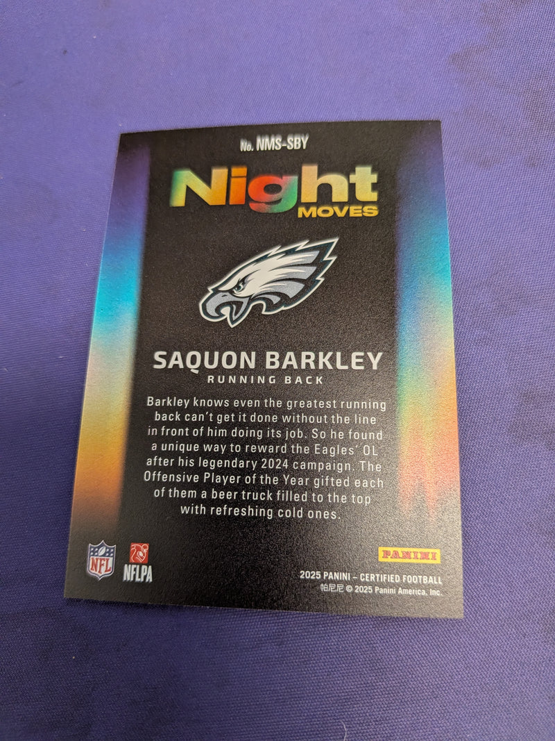 Saquon Barkley Night Moves SSP 2025 Certified