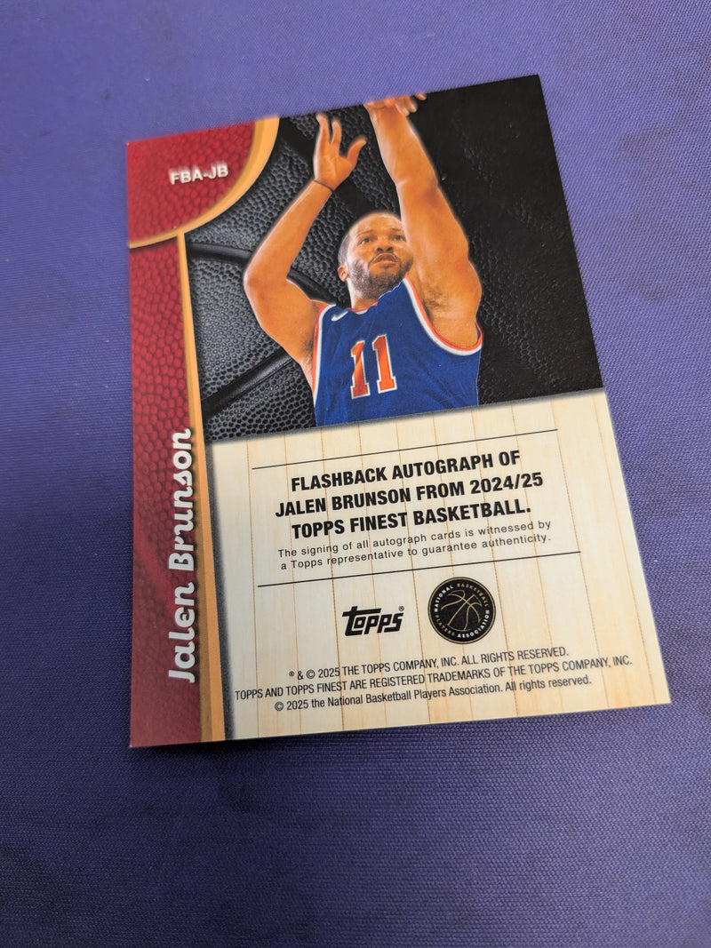 Jalen Brunson Flashback Auto /99 Geometric 2025 Topps