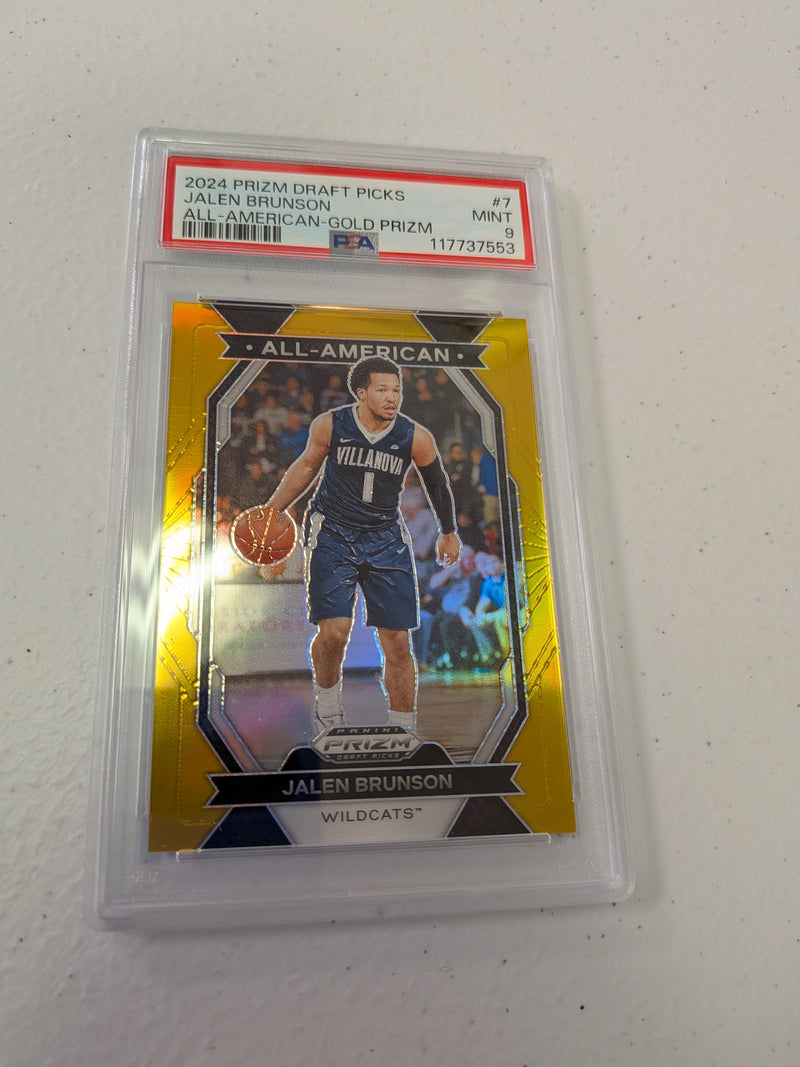 Jalen Brunson 2024 Prizm Draft Picks PSA 9 Gold /10
