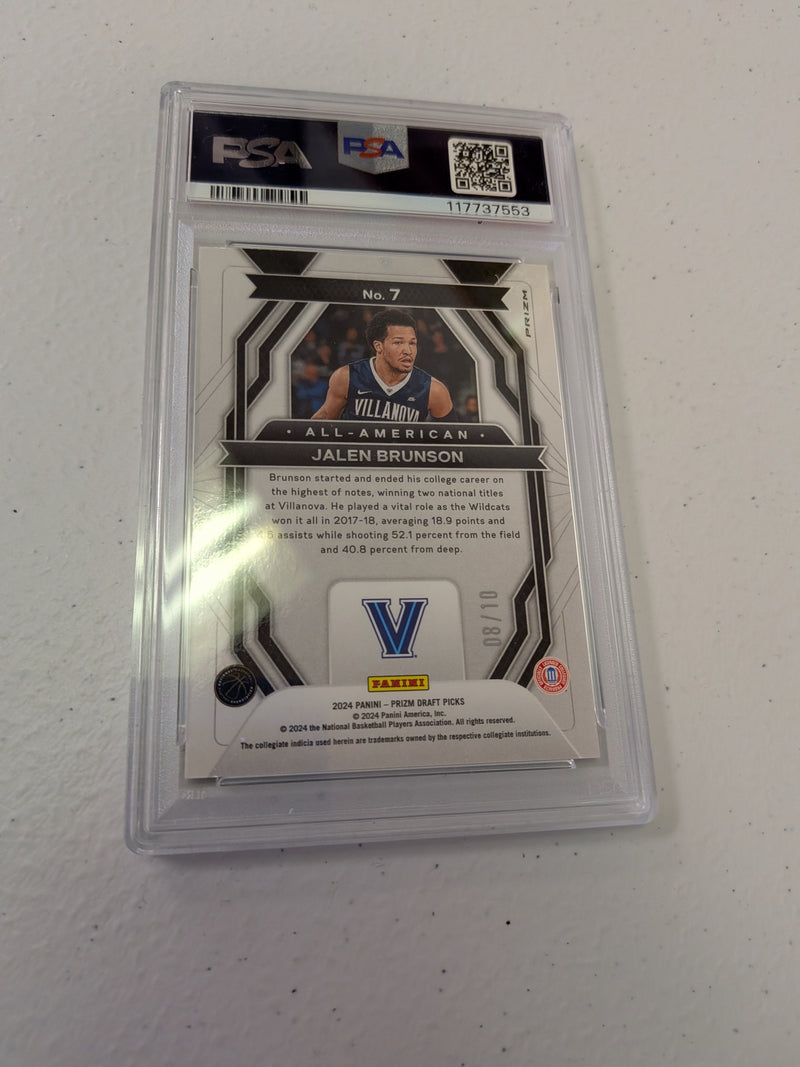 Jalen Brunson 2024 Prizm Draft Picks PSA 9 Gold /10