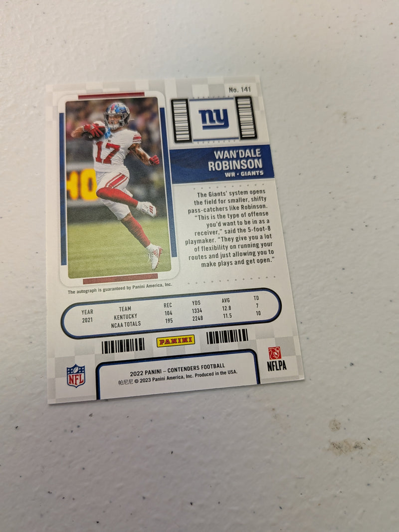 Wan'Dale Robinson 2022 Contenders AUTO RC