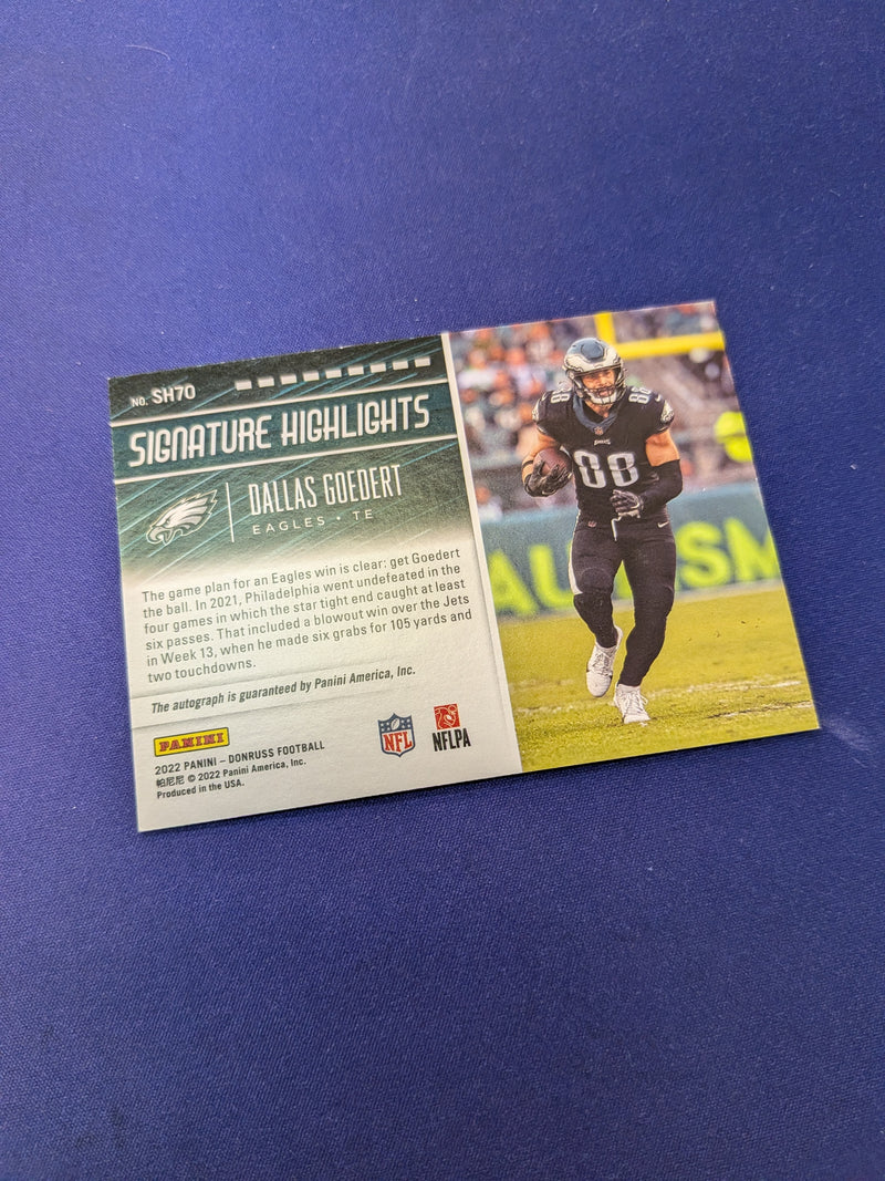 Dallas Goedert Signature Highlights 2022 Donruss