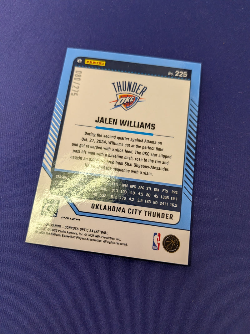 Jalen Williams Pink Glitter /275 2024-25 Optic