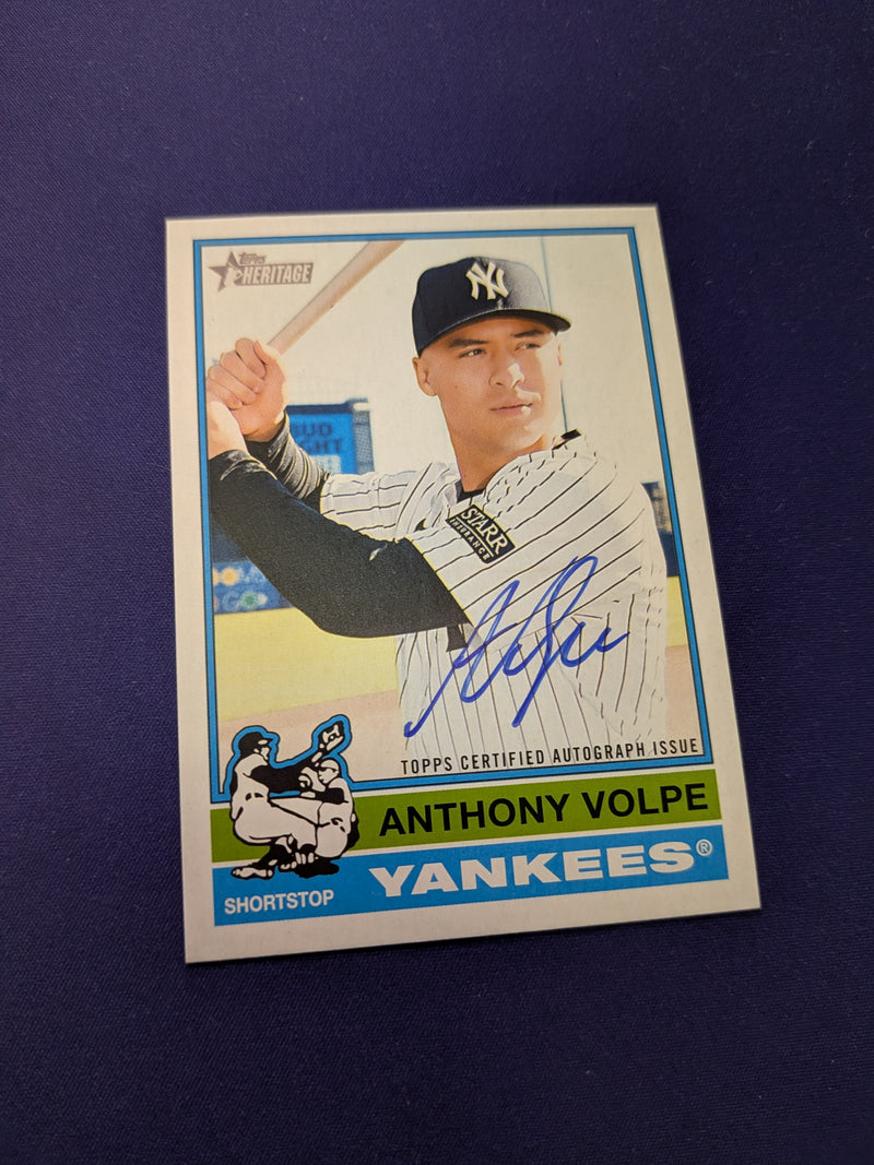Anthony Volpe On-Card AUTO 2026 Topps Heritage