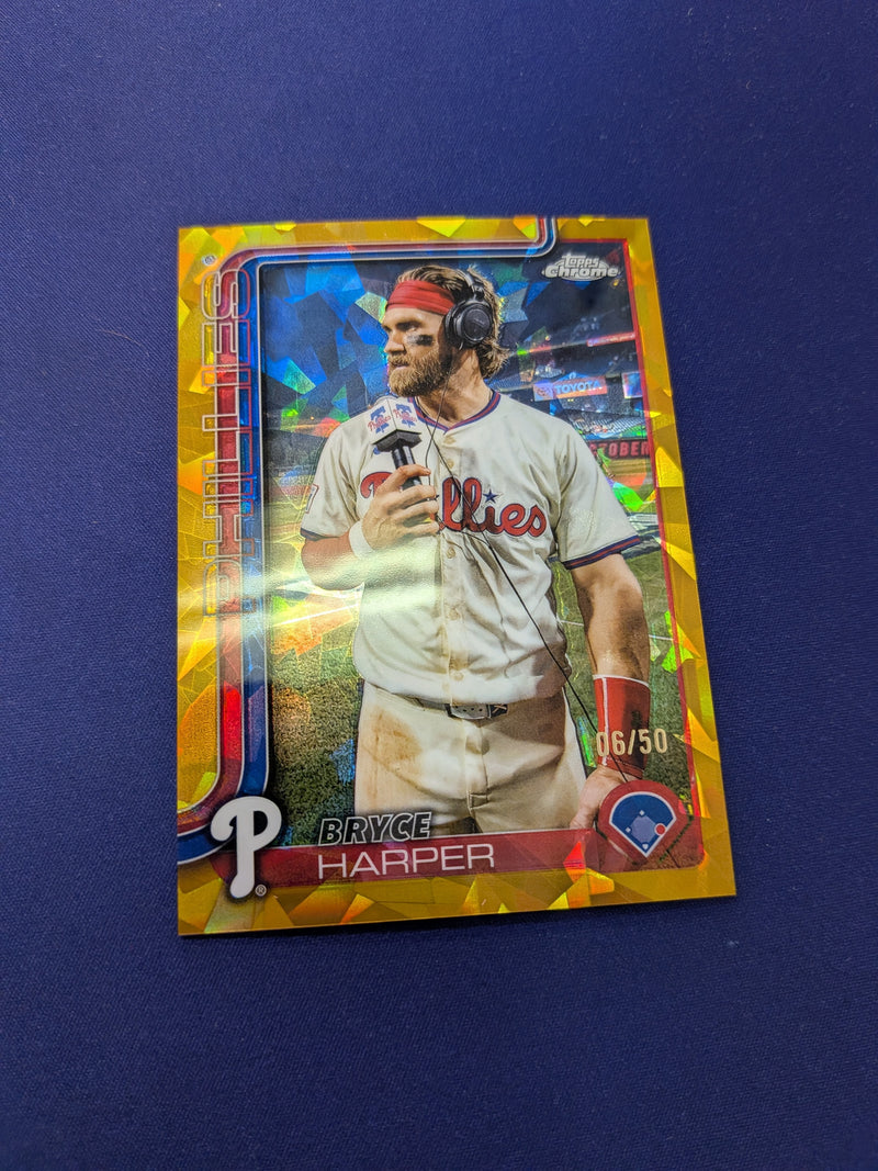 Bryce Harper Gold Ice /50 2025 Topps Chrome