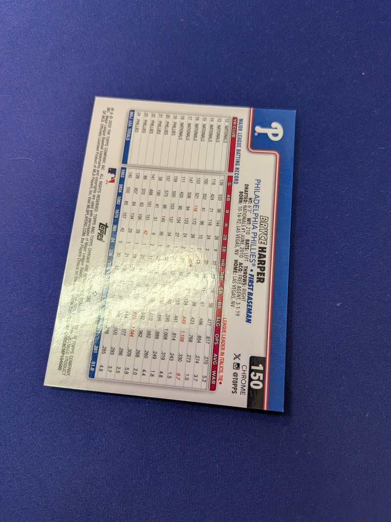 Bryce Harper Gold Ice /50 2025 Topps Chrome