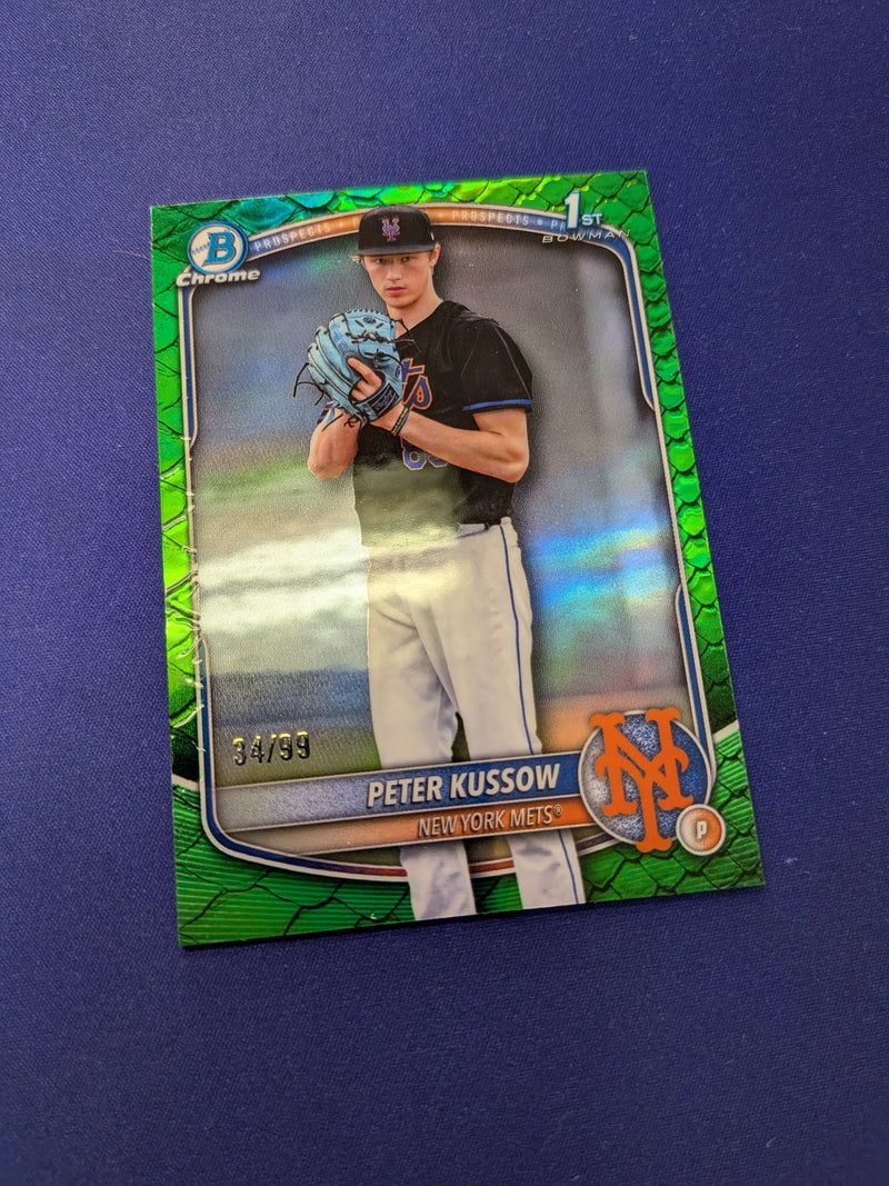 Peter Kussow 1st Bowman Green Reptilian Refractor /99 2025 Bowman Chrome