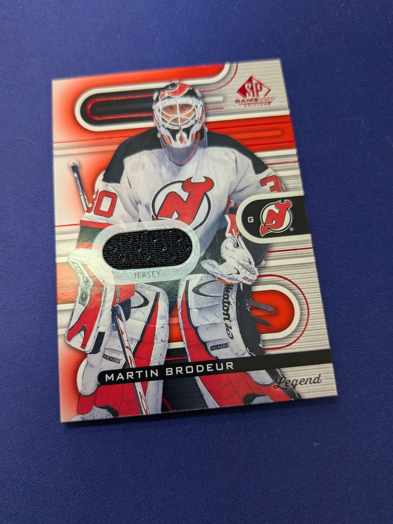 Martin Brodeur Jersey Card 2022-23 UD SP Game Used