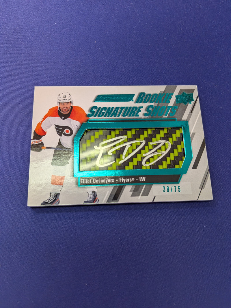 Elliot Desnoyers Rookie Signature Shots AUTO /75 2023-24 UD Engrained