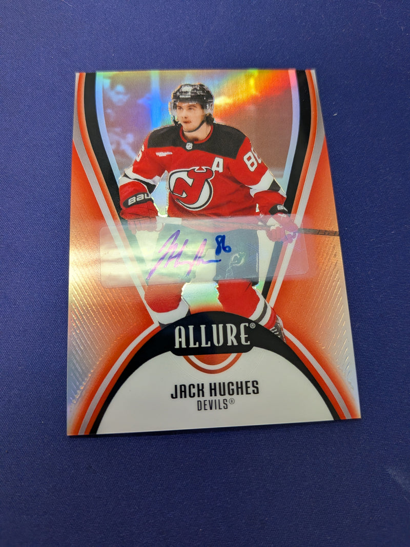 Jack Hughes Red Rainbow AUTO 2025-26 UD Allure