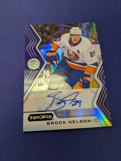 Brock Nelson Purple /65 AUTO 2024-25 UD Synergy