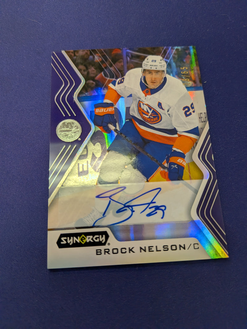 Brock Nelson Purple /65 AUTO 2024-25 UD Synergy