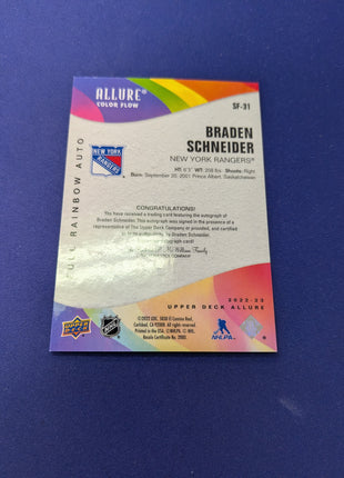 Braden Schneider Color Flow AUTO 2022-23 Allure