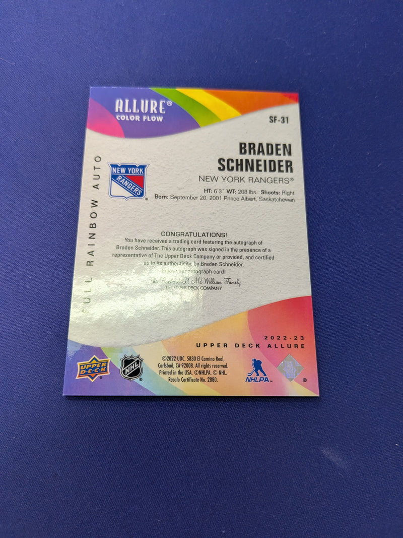 Braden Schneider Color Flow AUTO 2022-23 Allure